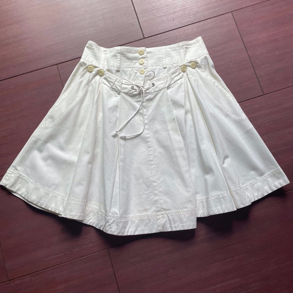 Anthropologie Elevenses sailor pleated skirt